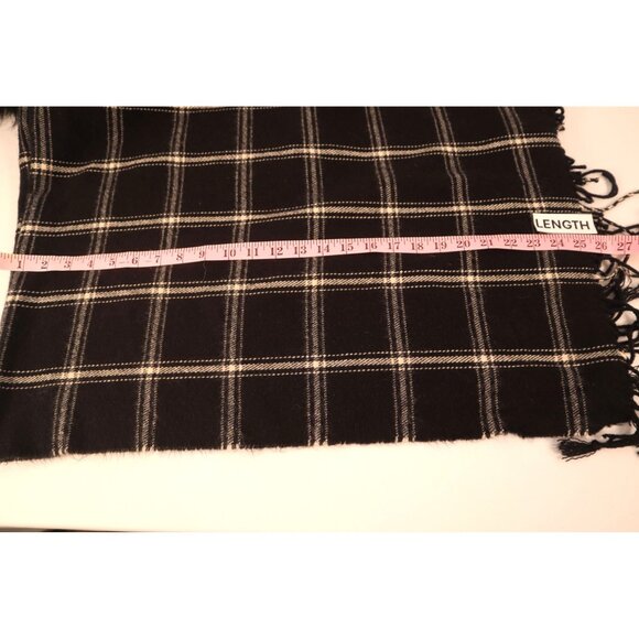 J. Crew Faux Fur Plaid Cape Scarf & Fringe Trim One Size Holiday 2022 - Picture 11 of 12
